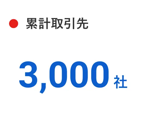 累計取引先 3,000社